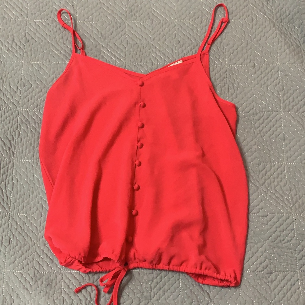 Red spaghetti strap